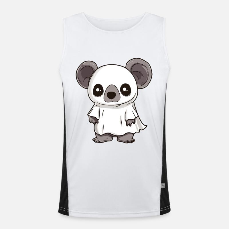Koala Halloween Comic Geist Funktionelles Kontrast-Tank Top für Männer 