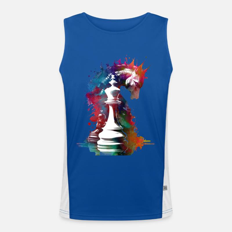 Schach #chess #sport Funktionelles Kontrast-Tank Top für Männer 