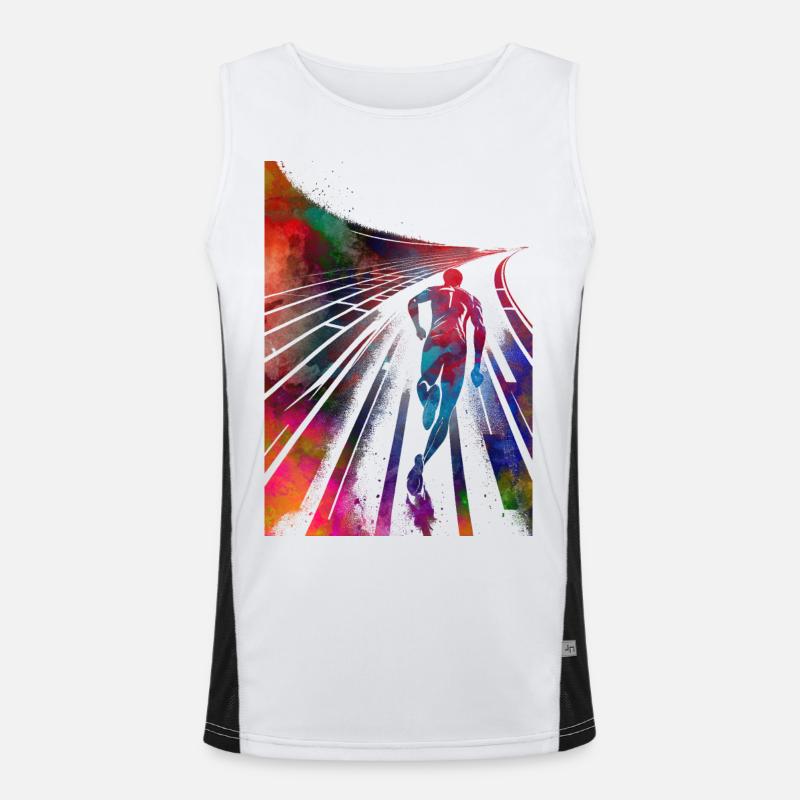 Runner sport #jogging Débardeur respirant contrasté Homme 