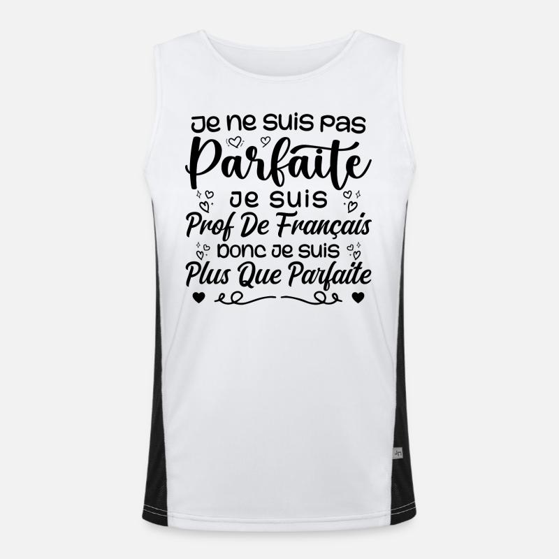 Je Suis Prof de Français Débardeur respirant contrasté Homme 