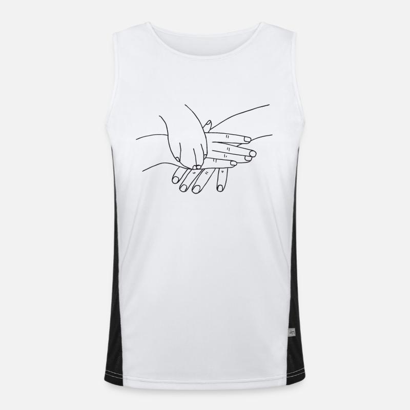 Hand mit Pfote Funktionelles Kontrast-Tank Top für Männer 