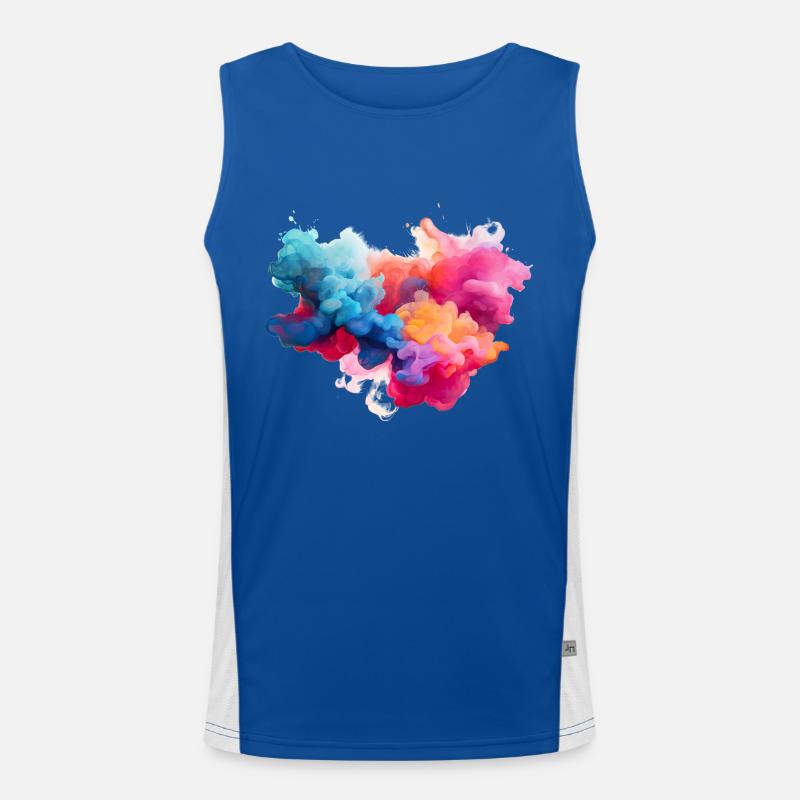 fumée colorée Débardeur respirant contrasté Homme 