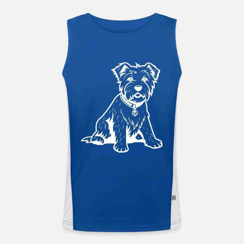 West Highland White Terrier Funktionelles Kontrast-Tank Top für Männer 