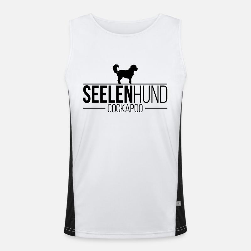 Cockapoo Seelenhund Hundespruch Hunde Wilsigns Funktionelles Kontrast-Tank Top für Männer 