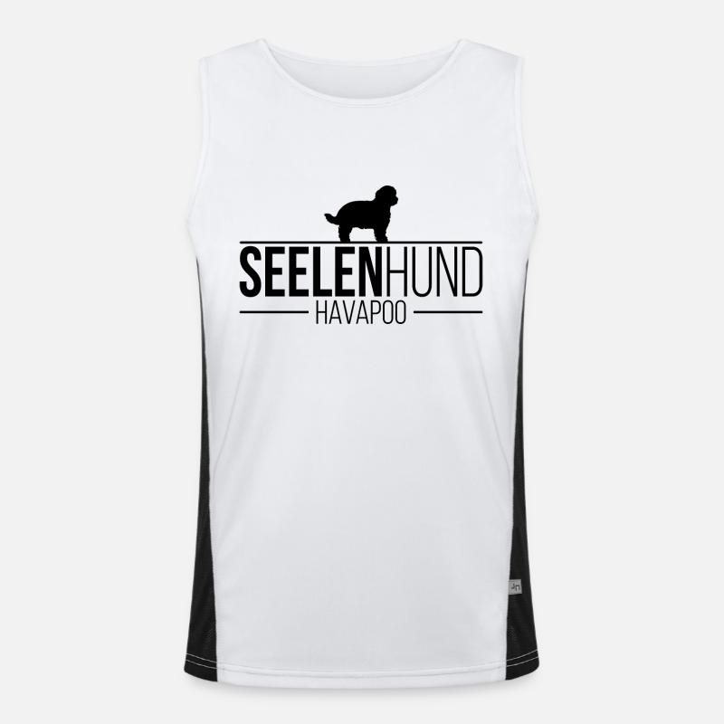 Havapoo Seelenhund Hund Hundespruch Wilsigns Funktionelles Kontrast-Tank Top für Männer 