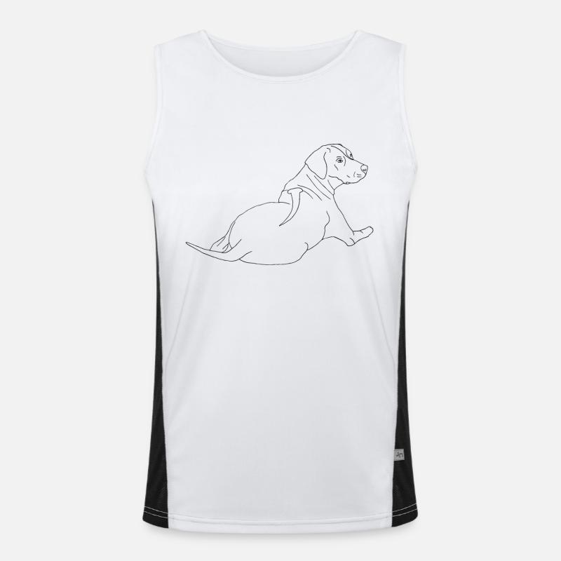 Rhodesian Ridgeback Funktionelles Kontrast-Tank Top für Männer 