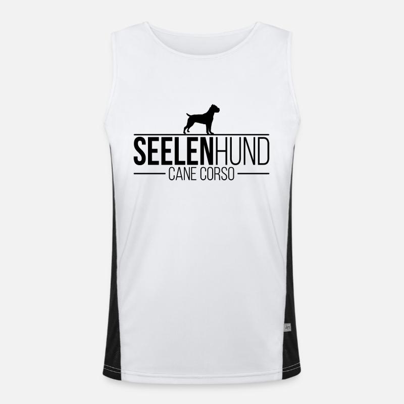 Cane Corso Seelenhund Hundespruch Hunde Wilsigns Funktionelles Kontrast-Tank Top für Männer 