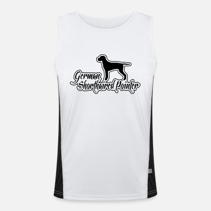 German Shorthaired Pointer Jagdhunde Hund Wilsigns Funktionelles Kontrast-Tank Top für Männer 