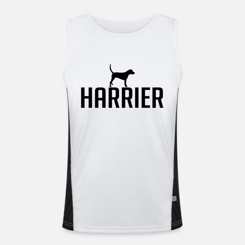 HARRIER Hunderasse Hunde Jagdhunde Wilsigns Funktionelles Kontrast-Tank Top für Männer 