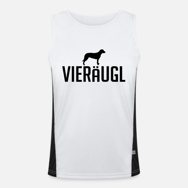 Vieräugl Hunderasse Hunde Wilsigns Funktionelles Kontrast-Tank Top für Männer 