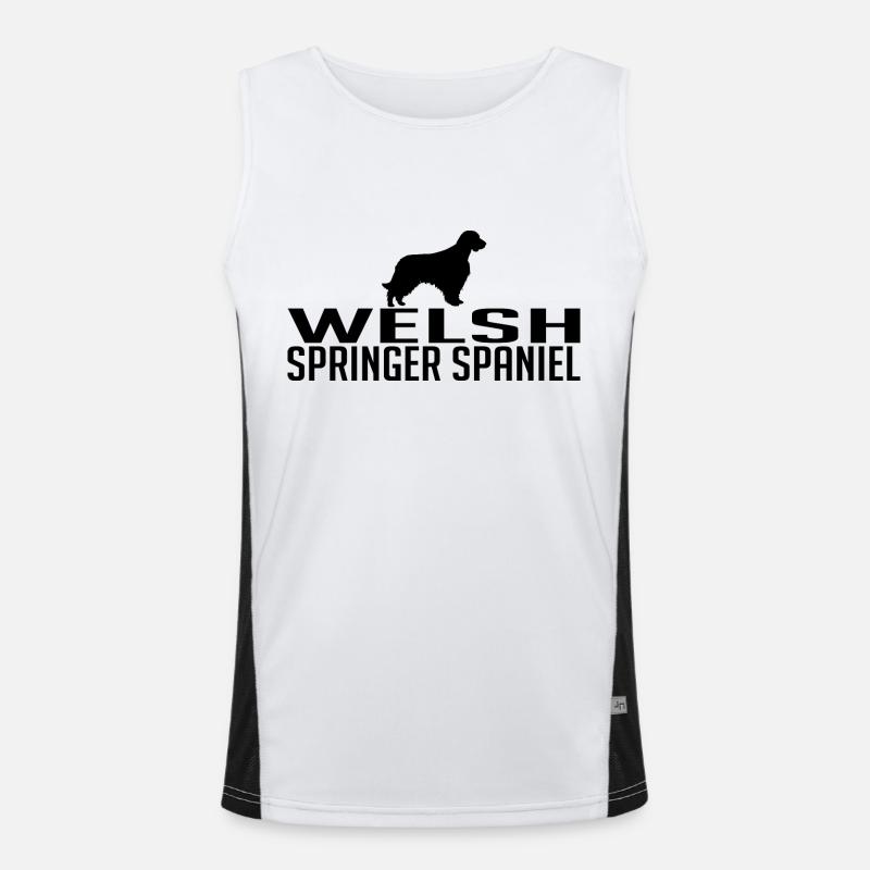 WELSH SPRINGER SPANIEL RACE DE CHIEN CHASSE Wilsigns Débardeur respirant contrasté Homme 