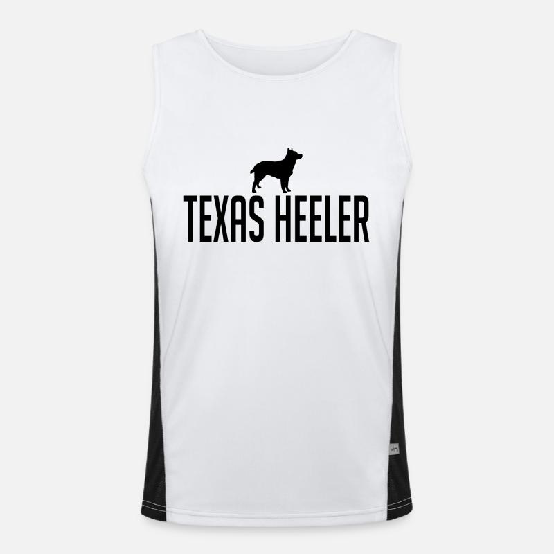 Texas Heeler Hunderasse Hund Hunde Wilsigns Funktionelles Kontrast-Tank Top für Männer 
