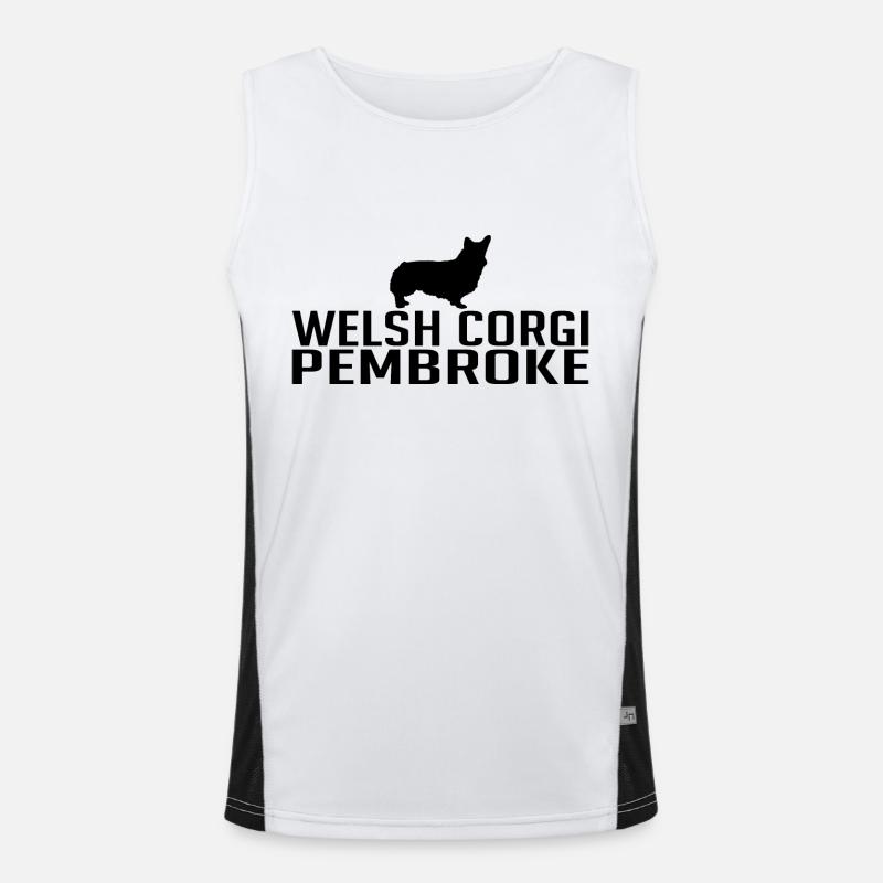 Welsh Corgi Pembroke Races de chiens Chiens Wilsigns Débardeur respirant contrasté Homme 