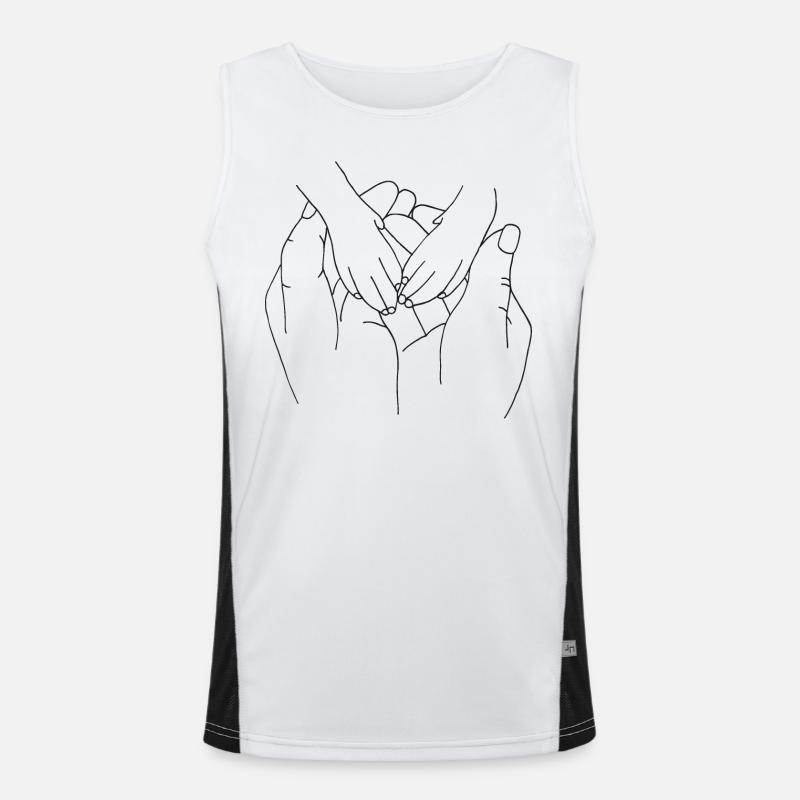 Hand mit Pfote Funktionelles Kontrast-Tank Top für Männer 