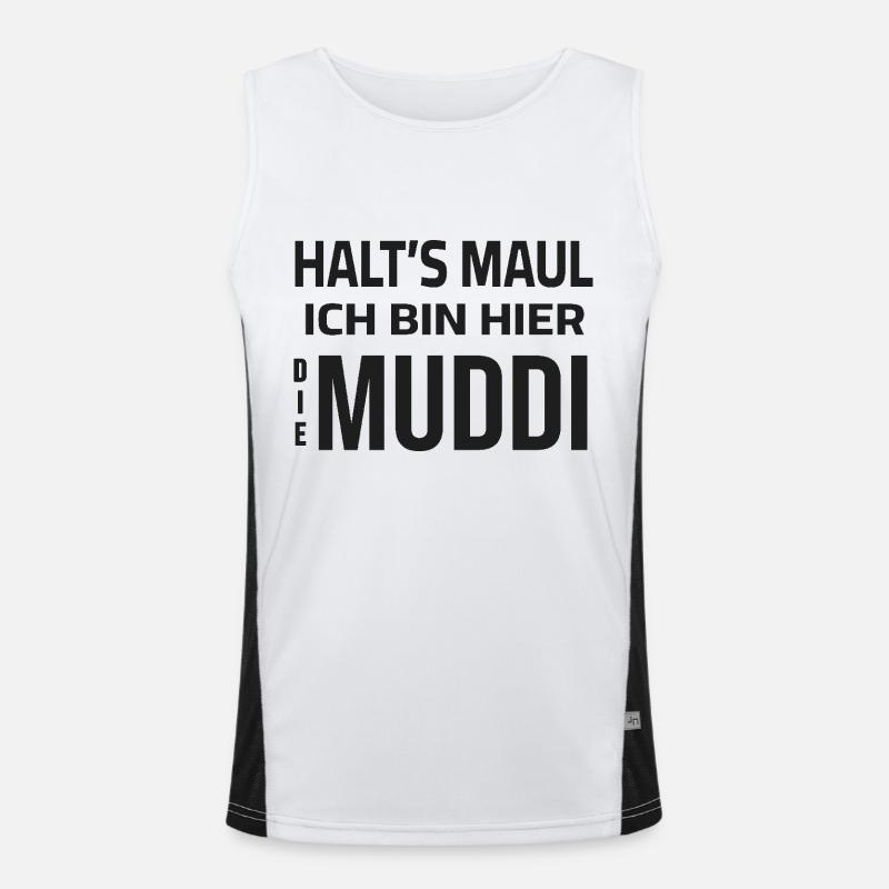Shut up - I'm the Muddi here Men's Functional Contrast Tank Top 