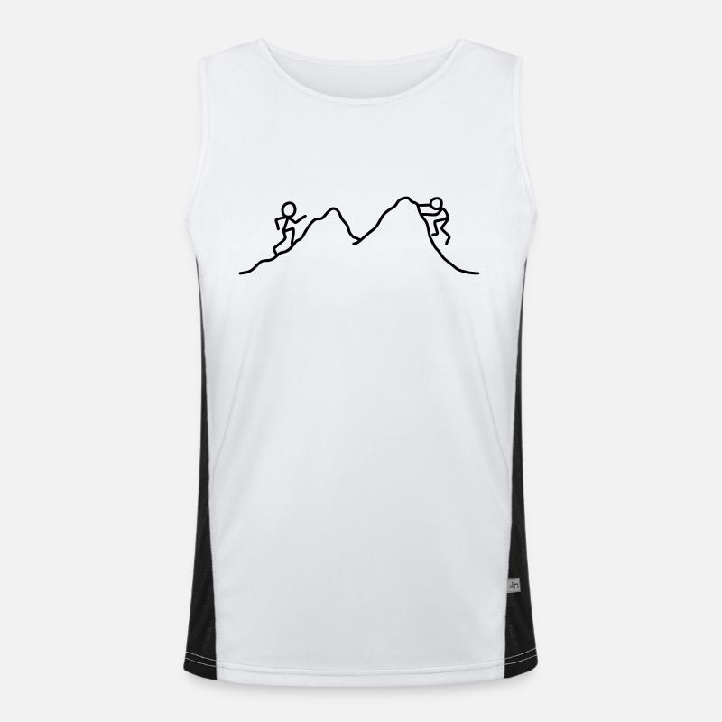 Strichmännchen Kletterer Funktionelles Kontrast-Tank Top für Männer 