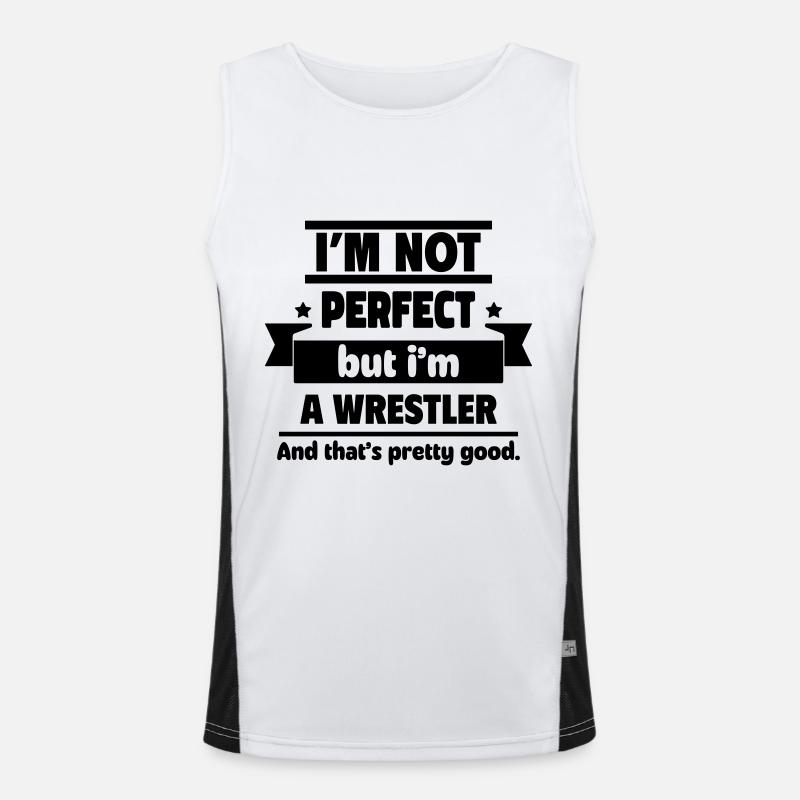 Nicht perfekt, aber ein Ringer Funktionelles Kontrast-Tank Top für Männer 