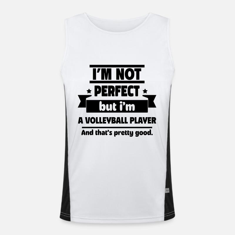 Nicht perfekt, aber ein Volleyballer Funktionelles Kontrast-Tank Top für Männer 