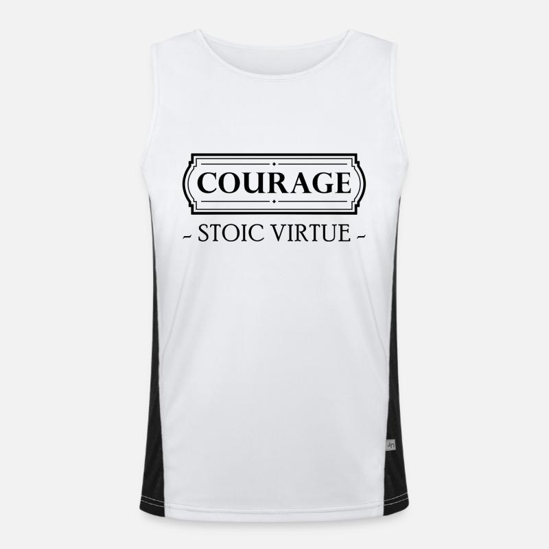 Stoic Virtue Courage Courage Stoicism Stoic Stoa Men's Functional Contrast Tank Top 
