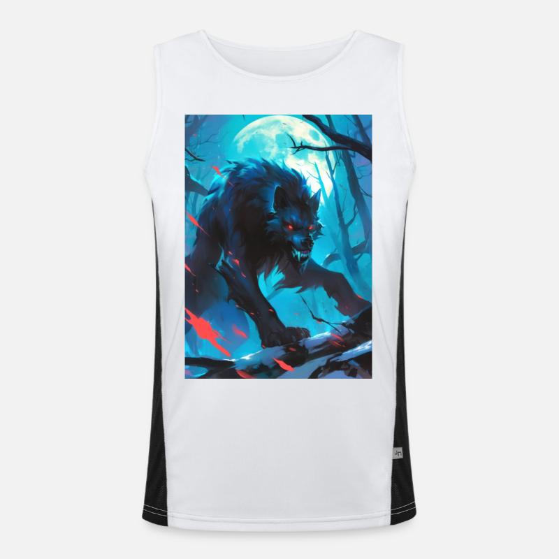 Werewolf Werwolf Funktionelles Kontrast-Tank Top für Männer 