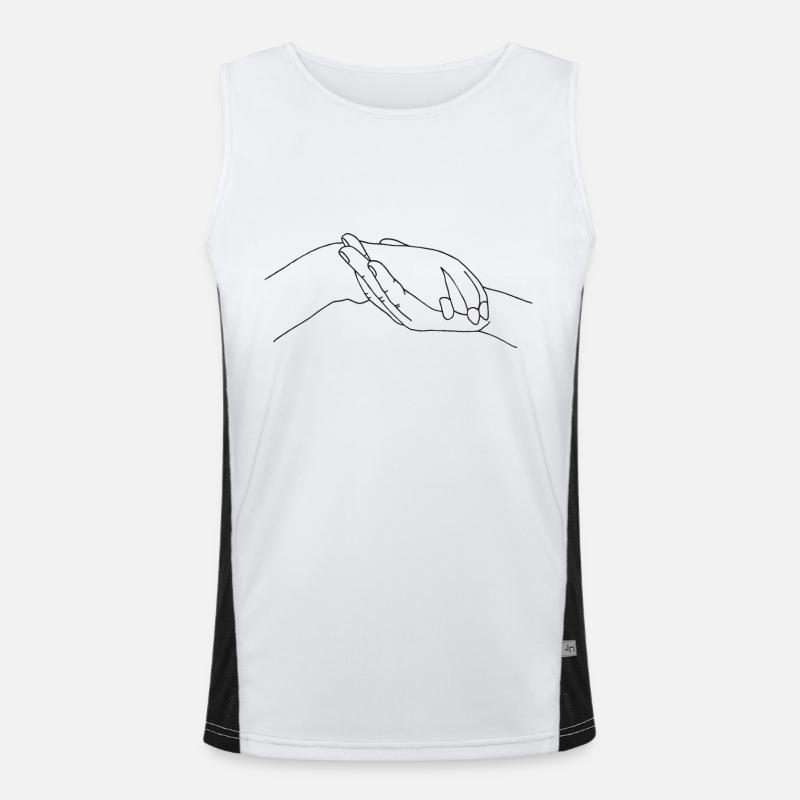 Hand mit Pfote Funktionelles Kontrast-Tank Top für Männer 