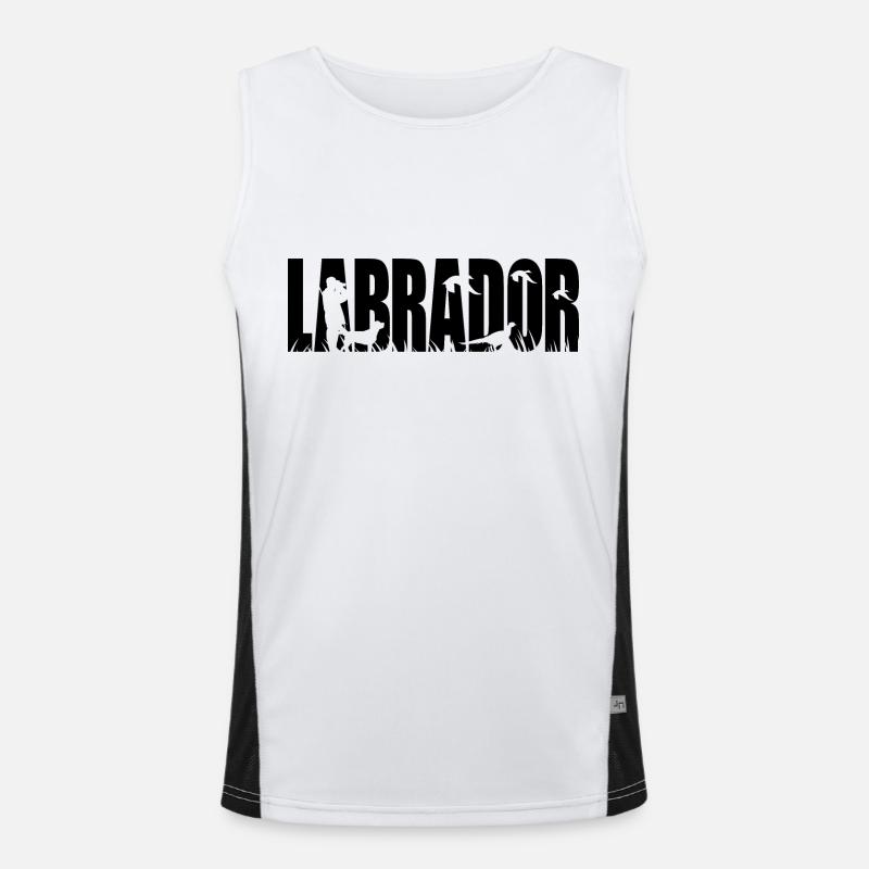 LABRADOR Jagdhund Jagdhunde Labbi Wilsigns Funktionelles Kontrast-Tank Top für Männer 