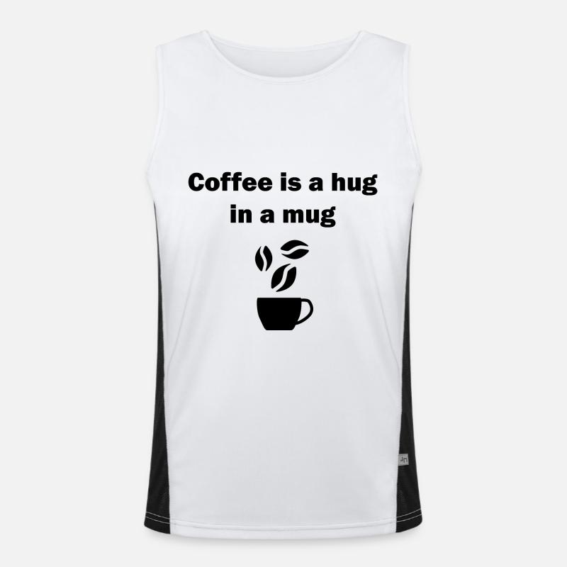 coffee is my love language Funktionelles Kontrast-Tank Top für Männer 