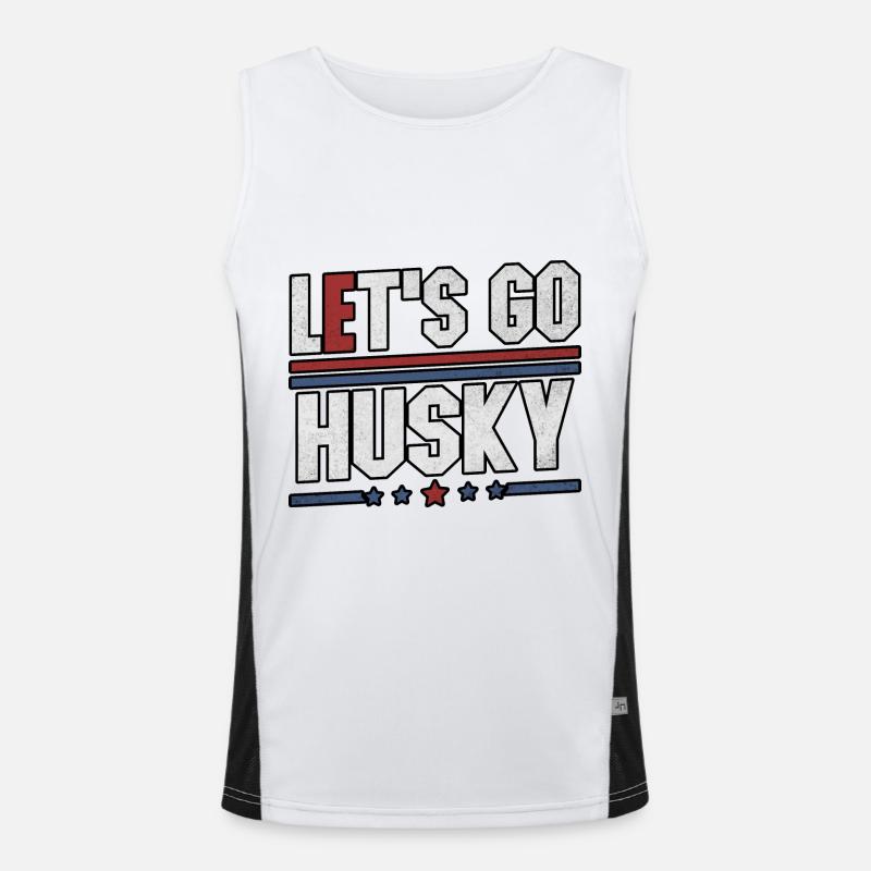 Let's go Husky Funktionelles Kontrast-Tank Top für Männer 