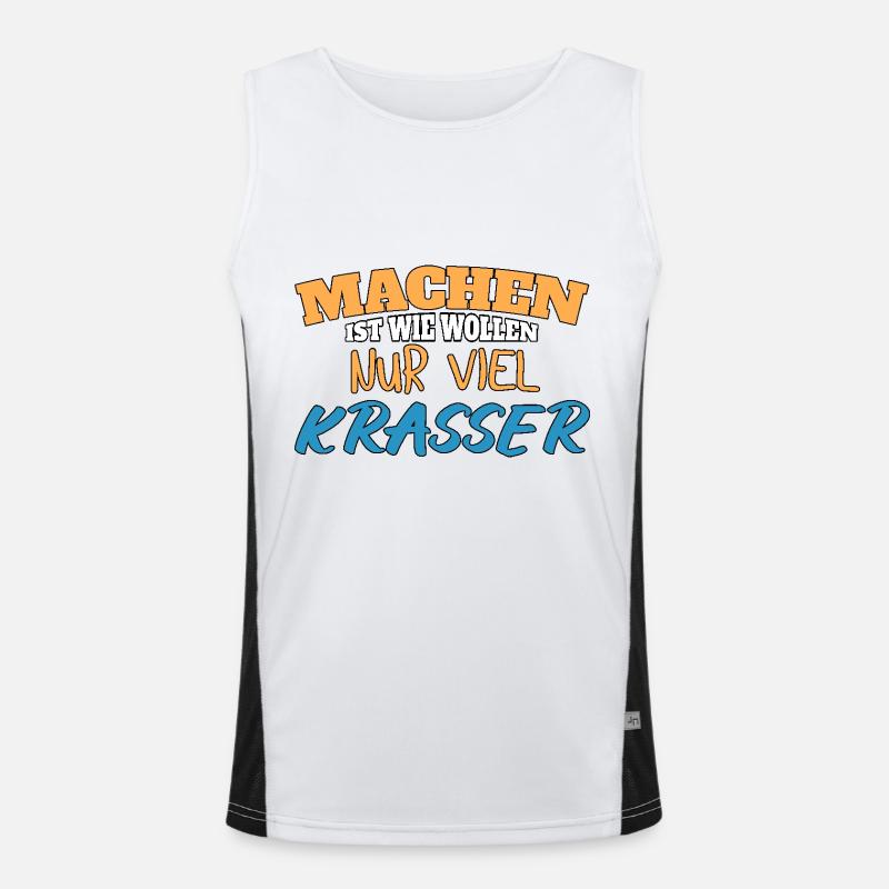 Machen ist wie wollen nur krasser Funktionelles Kontrast-Tank Top für Männer 