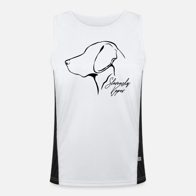 SLOVENSKY KOPOV Profil Hunde Jagdhund Wilsigns Funktionelles Kontrast-Tank Top für Männer 