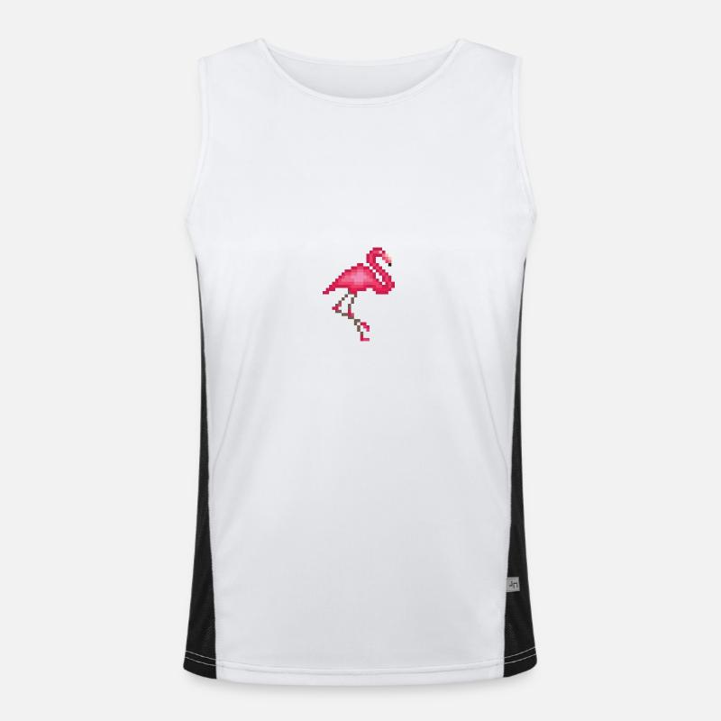 Flamingo Funktionelles Kontrast-Tank Top für Männer 