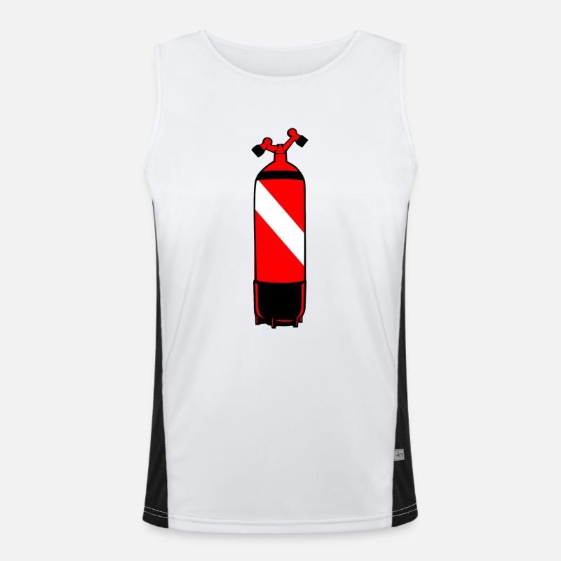 Diving bottle DIN by Scuba.Style Men's Functional Contrast Tank Top 