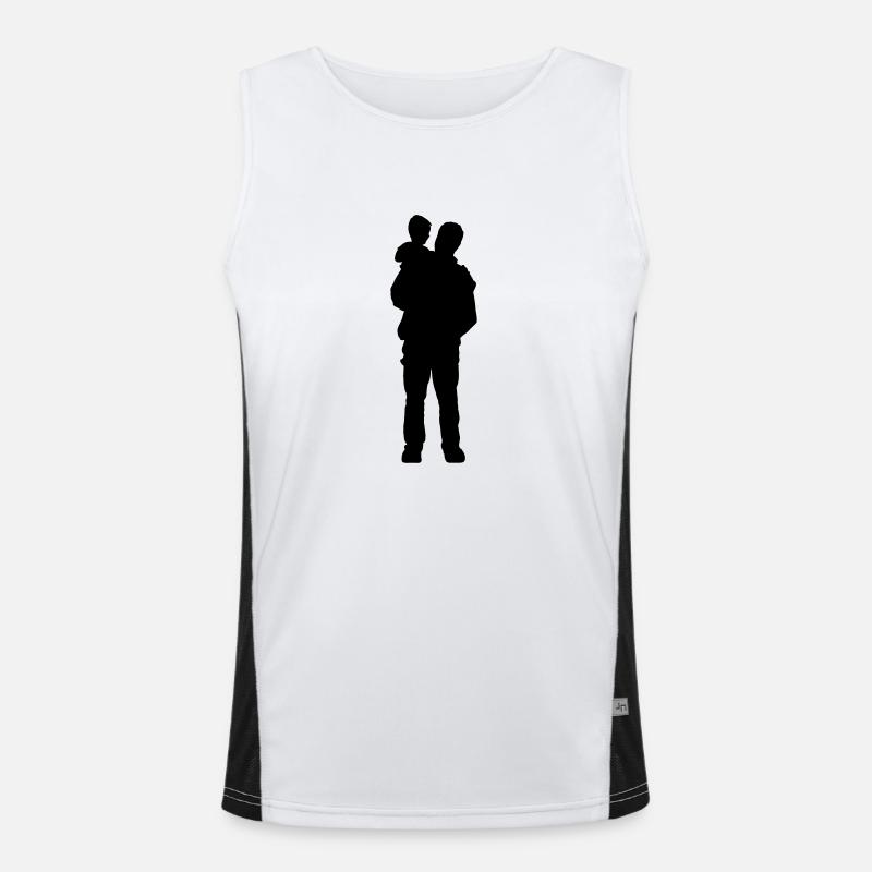 Vater und Sohn Funktionelles Kontrast-Tank Top für Männer 