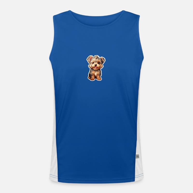 Mignon bébé Yorkshire Terrier Chien Débardeur respirant contrasté Homme 