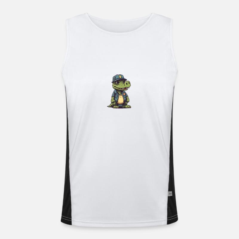 krokodil Funktionelles Kontrast-Tank Top für Männer 