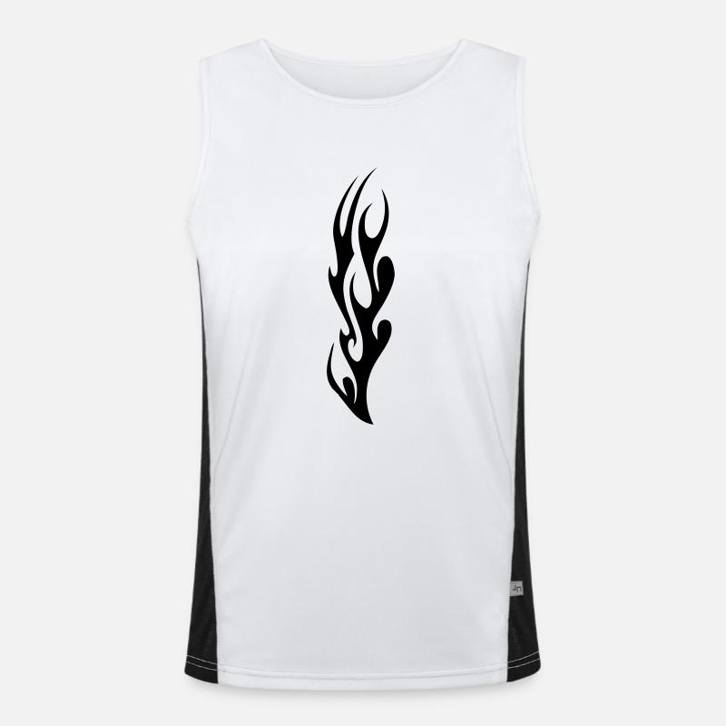 tribal flame Funktionelles Kontrast-Tank Top für Männer 