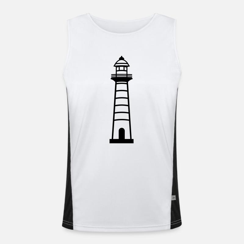 Leuchtturm Funktionelles Kontrast-Tank Top für Männer 