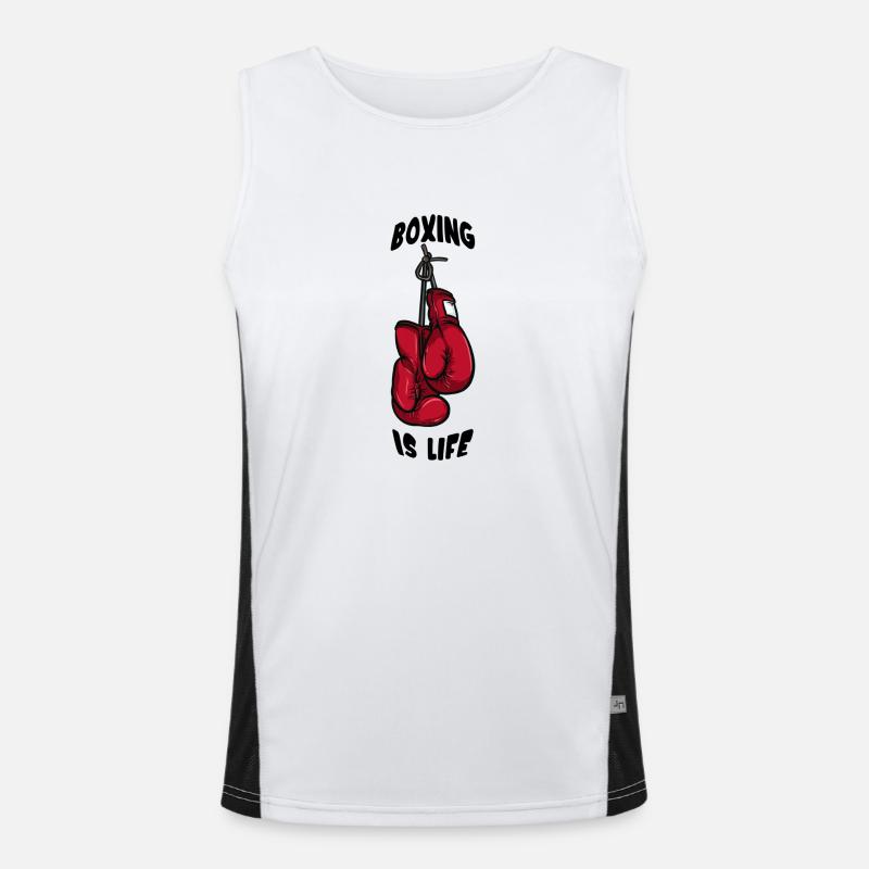 Boxing is life Funktionelles Kontrast-Tank Top für Männer 