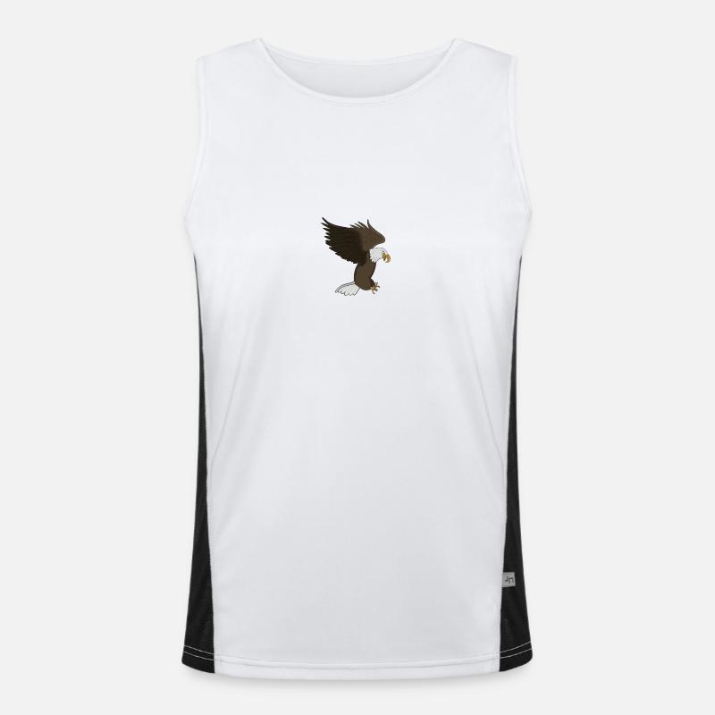 bald eagle - Men's Functional Contrast Tank Top  - white/black