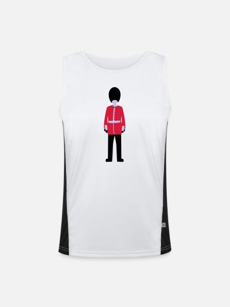 Queen's Guard - Men's Functional Contrast Tank Top - white/black