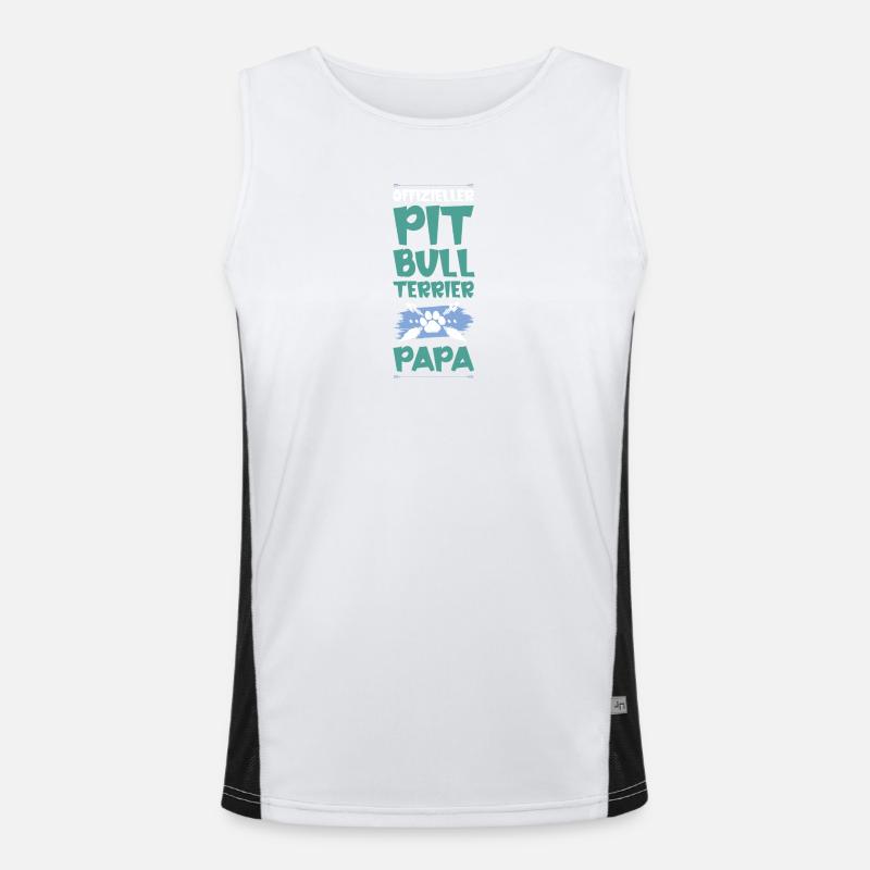 pit dog dad Men's Functional Contrast Tank Top 