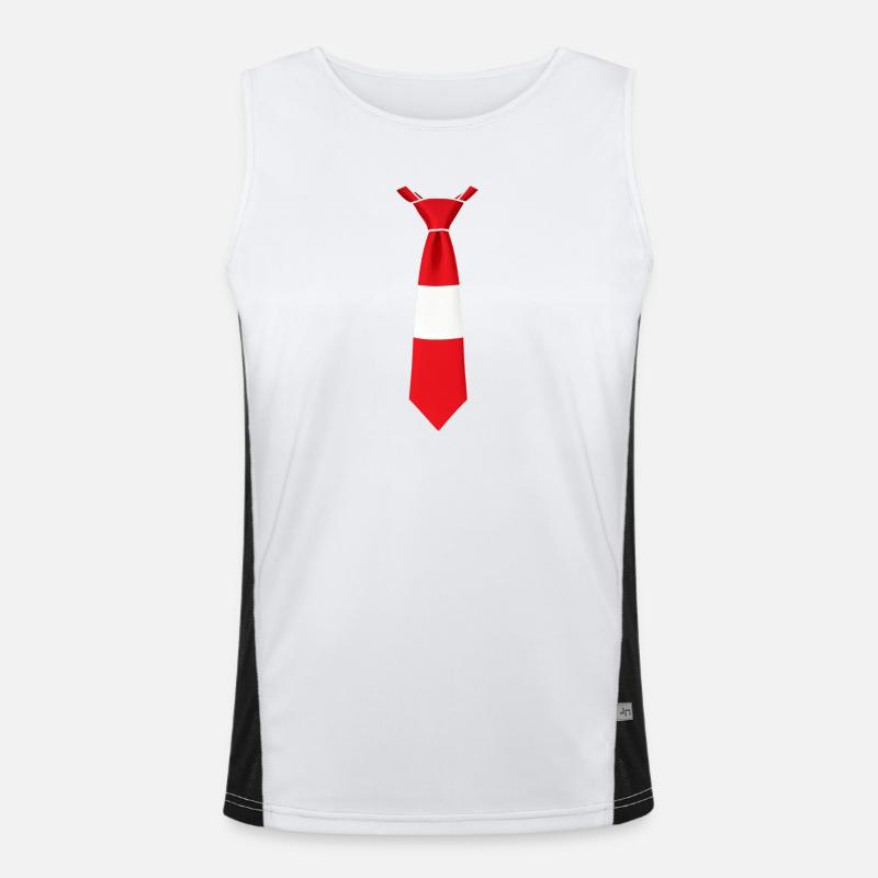 Cravate Lettonie – Conception du drapeau Débardeur respirant contrasté Homme 