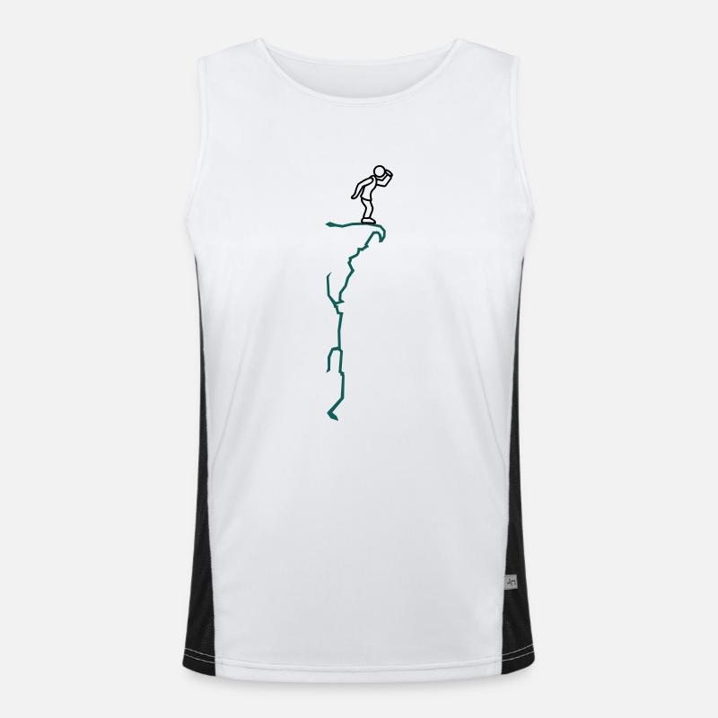 Steilklippe - 2 Farb Vektor Funktionelles Kontrast-Tank Top für Männer 