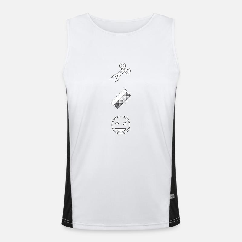 Scissors, comm, Men's Functional Contrast Tank Top 