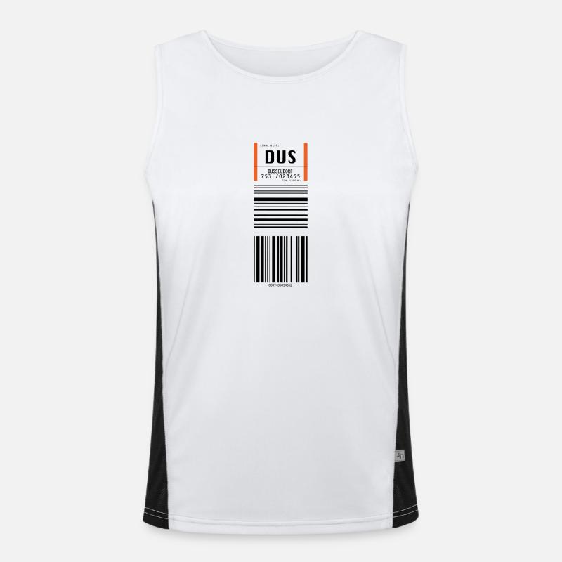 Flughafen Düsseldorf DUS Funktionelles Kontrast-Tank Top für Männer 