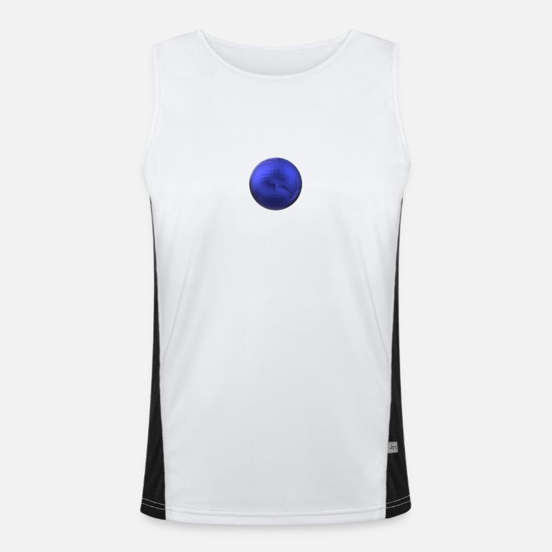 Indigo-Kugel Funktionelles Kontrast-Tank Top für Männer 