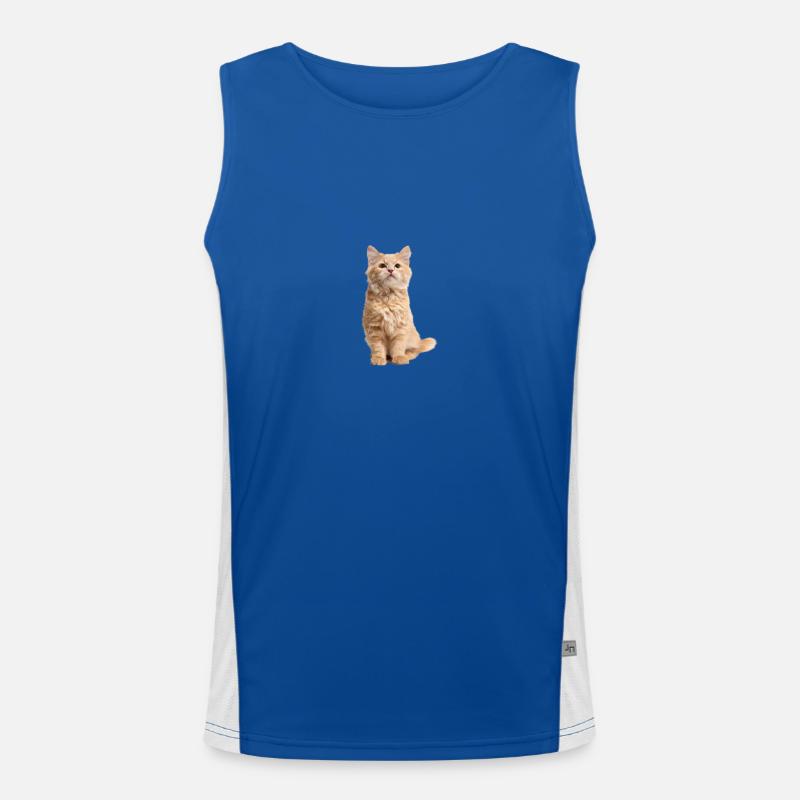 Chat roux Débardeur respirant contrasté Homme 