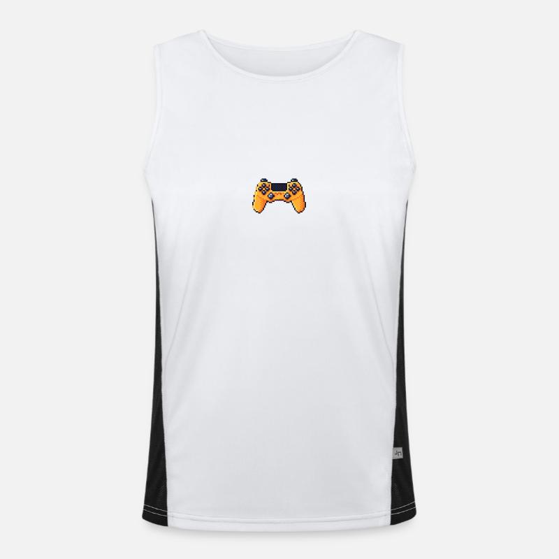 gaming controller - Men's Functional Contrast Tank Top  - white/black