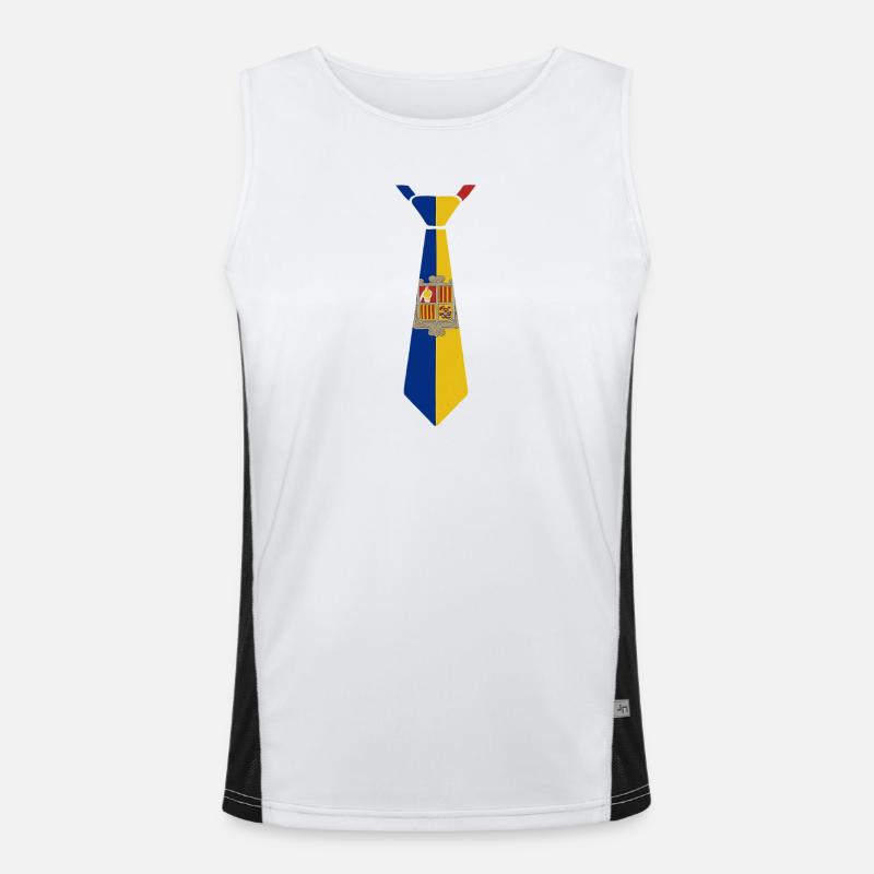 Cravate roumanie – Conception du drapeau Débardeur respirant contrasté Homme 