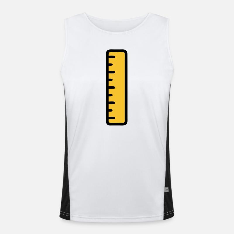 Ruler Math Geometry School - Men's Functional Contrast Tank Top  - white/black